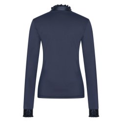 Ridebluse Langrmet funktion med flser fra IR "Anna" navy bl eller blomme 