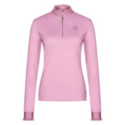 Ridebluse Langrmet funktion med flser fra IR "Anna" navy bl eller blomme 