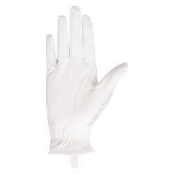Ridehandsker med blonder "Diamond Dust" Hvid