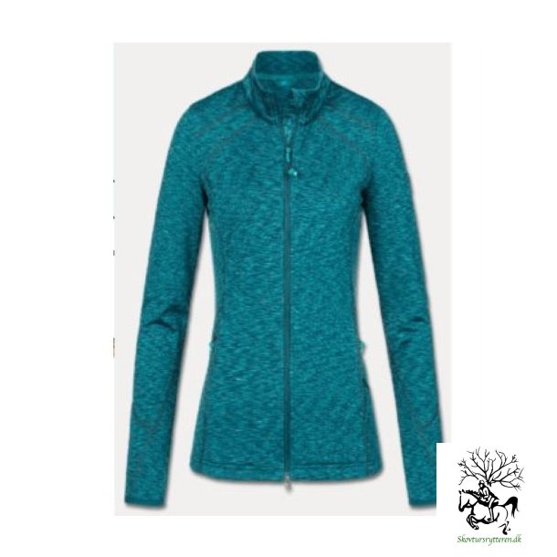 Cardigan m lynls og tyndt fleece foer  "Janice" Grn