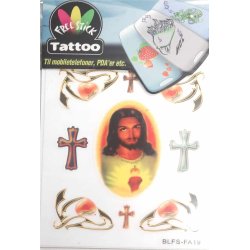 Telefon og I-Pat Klistermrker i tyndt gummi "Tatoo" Himmel og helved