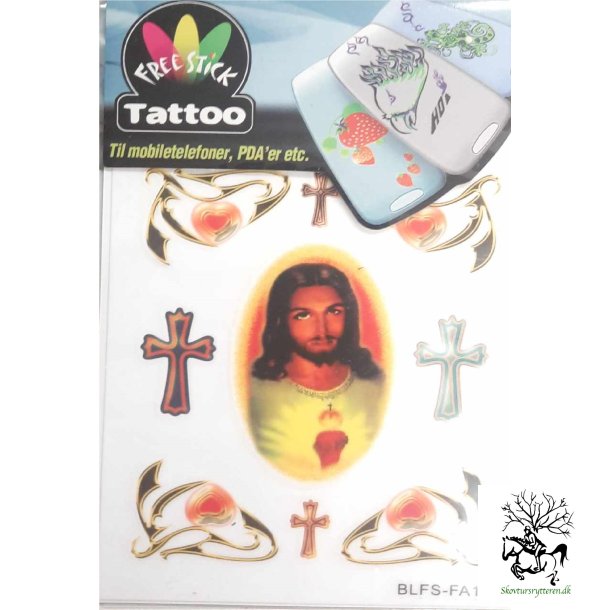 Telefon og I-Pat Klistermrker i tyndt gummi "Tatoo" Himmel og helved