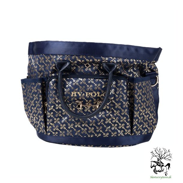Strigletaske fra HV Polo "Jonie bit" i navy bl med guld bid