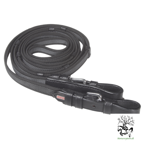 Tjle med spnder i  Supergrip fra Karlslund med eller uden stopper , Sort