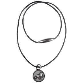 Karlslund-Lder halskde med vedhng