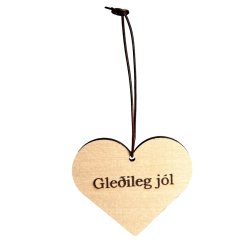 Julehjerte med islnder til ophng fra Karlslund