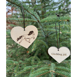 Julehjerte med islnder til ophng fra Karlslund
