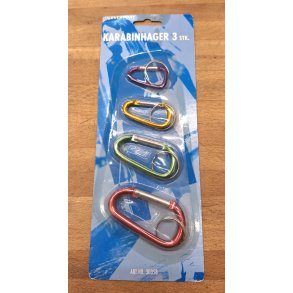 Karabinhager med 4 strrelser 