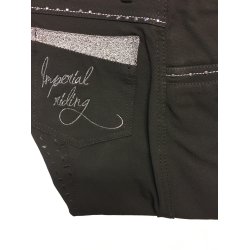 Ridebukser med similisten og slv glimmer p bag lommen full silikone grip "Kiss The Sky"