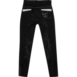 Ridebukser med similisten og slv glimmer p bag lommen full silikone grip "Kiss The Sky"