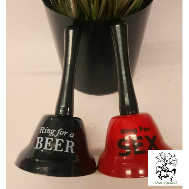 Klokker 2 stk til Bar eller spg og skmt gave " Ring for a beer og ring for sex "
