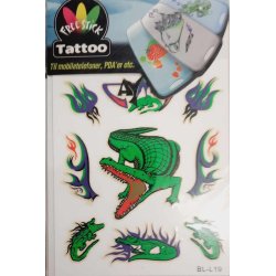  Telefon og I-Pat Klistermrker i tyndt gummi "Tatoo" Eksotiske Dyr