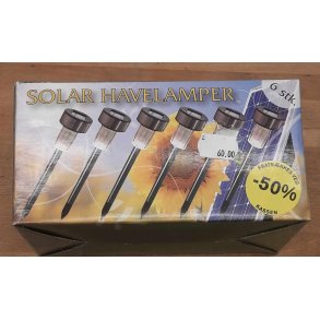 Solcelle lamper til haven 6pk.