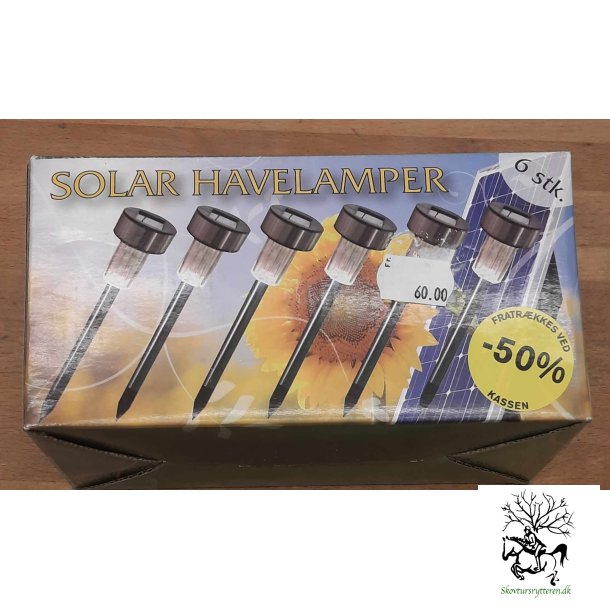 Solcelle lamper til haven 6pk.
