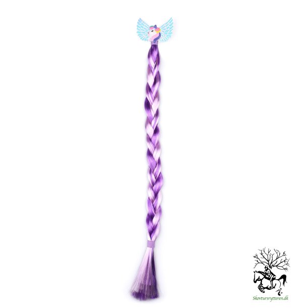 QHP extension flettet til hale, rytter eller kphest "glossy purple"