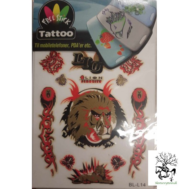 Telefon og I-Pat Klistermrker i tyndt gummi "Tatoo" Rovdyr 