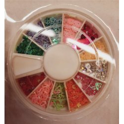 Negle deko rondel med fil og neglerenser 3 dele 