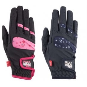 Ridehandsker med stjerner 