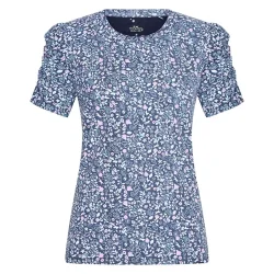 T-Shirt med pufrmer fra IR "Ambient - Navy Bloom" Flower