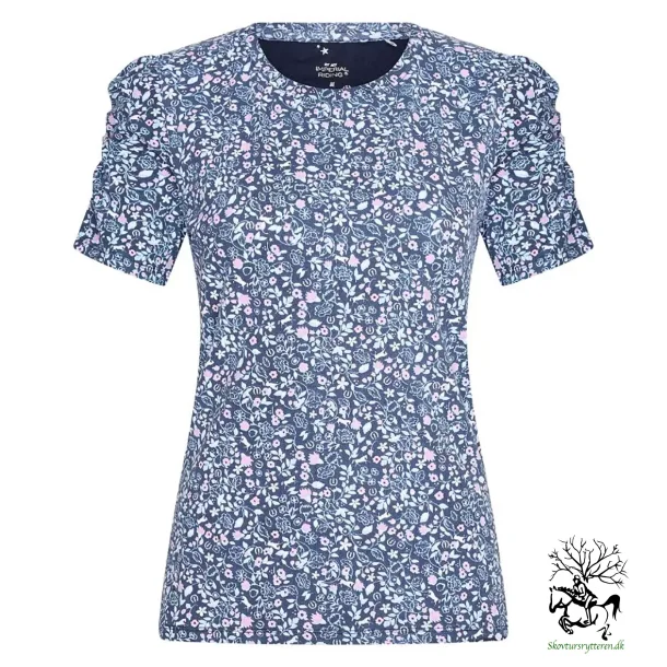 T-Shirt med pufrmer fra IR "Ambient - Navy Bloom" Flower