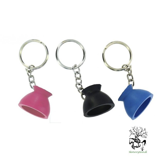 Nglering med gummi klokke 2,5 x 3 cm i bl eller pink