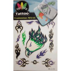  Telefon og I-Pat Klistermrker i tyndt gummi "Tatoo" Eksotiske Dyr