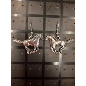 rringe i sterling slv med lbende hest 