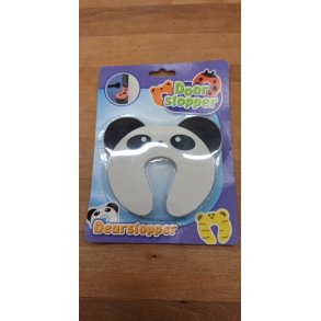 Drstopper med enten tiger eller panda  - undg klemte fingre