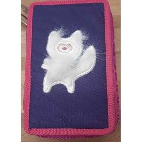 Penalhus dobbelt i lilla eller pink