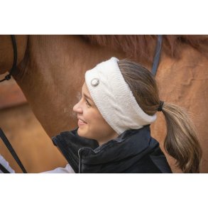 Head band /vinter pandebnd med foer fra Penelope i sort eller r hvid 