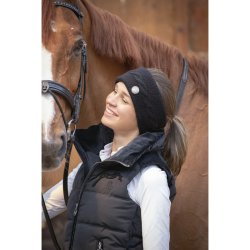 Head band /vinter pandebnd med foer fra Penelope i sort eller r hvid 