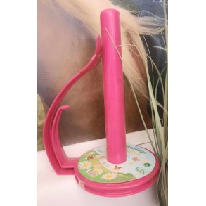 Kkkenrulle holder i plast med sommerfugle holder i pink