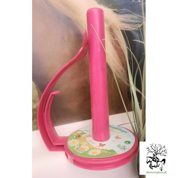 Kkkenrulle holder i plast med sommerfugle holder i pink
