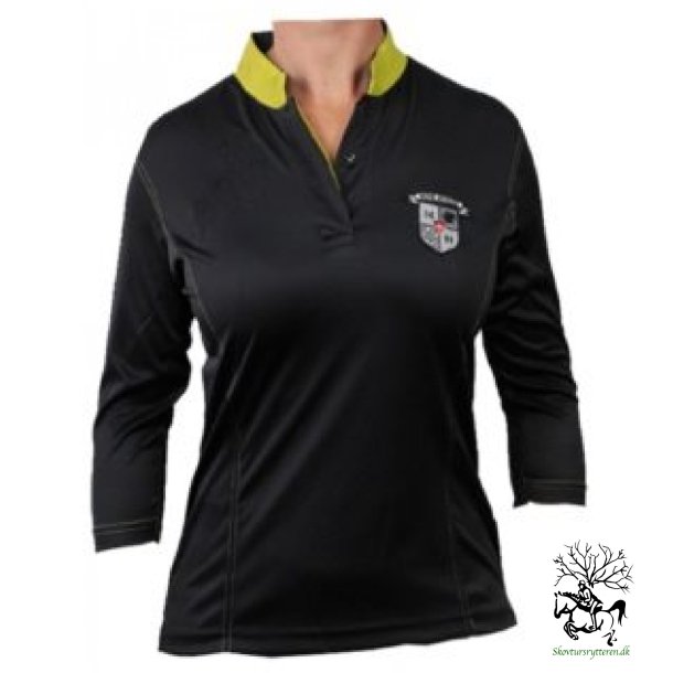 T-shirt med 3/4 rme fra Mink Horse  "dry-fit" sort eller hvid