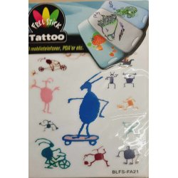 Telefon og I-Pat Klistermrker i tyndt gummi "Tatoo" Figurer