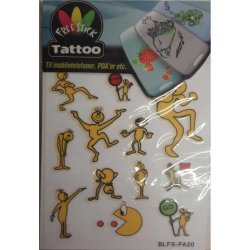Telefon og I-Pat Klistermrker i tyndt gummi "Tatoo" Figurer