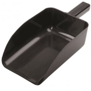 Skovl til foder , sort firkantet 