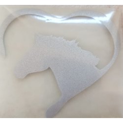 5 stk Strygemrker med hestehoved i hjerte flere farver