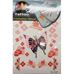 Telefon og I-Pat Klistermrker i tyndt gummi "Tatoo"  lyserde motiver