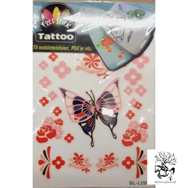 Telefon og I-Pat Klistermrker i tyndt gummi "Tatoo"  lyserde motiver