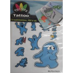 Telefon og I-Pat Klistermrker i tyndt gummi "Tatoo" Figurer