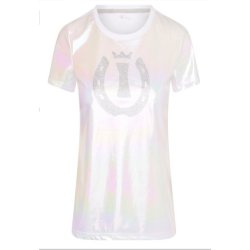 T-shirt i perlemor stof med IR logo "twinkle"