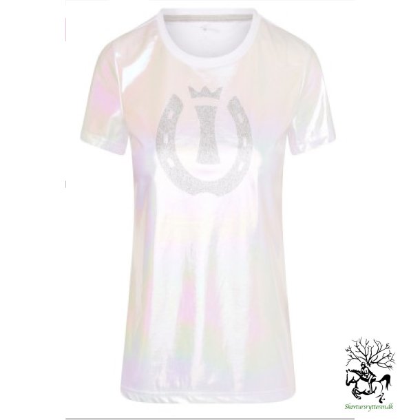 T-shirt i perlemor stof med IR logo "twinkle"