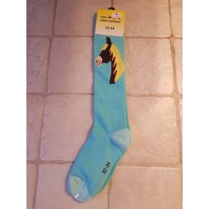 Knstrmper til brn med hestehoved str. 32-34