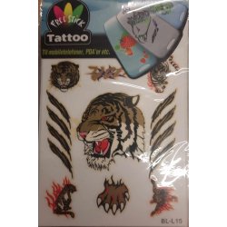 Telefon og I-Pat Klistermrker i tyndt gummi "Tatoo" Rovdyr 