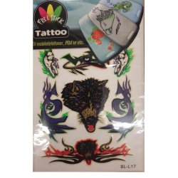 Telefon og I-Pat Klistermrker i tyndt gummi "Tatoo" Rovdyr 