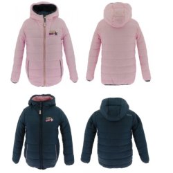 Ridejakke vendbar fra Ekkia - lStr fra 4 til 10 r -Lilla/guld eller bl/pink