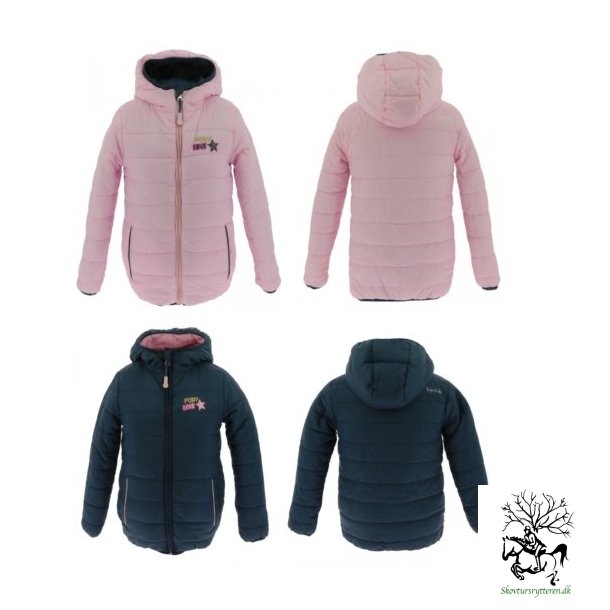 Ridejakke vendbar fra Ekkia - lStr fra 4 til 10 r -Lilla/guld eller bl/pink