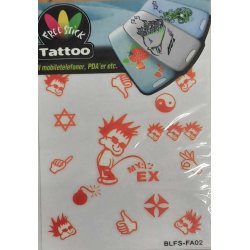 Telefon og I-Pat Klistermrker i tyndt gummi "Tatoo" Arbejde