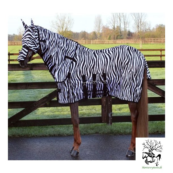 Fluedkken med hals og maske fra QHP  "Zebra"fra str. 100 cm til str 145cm 